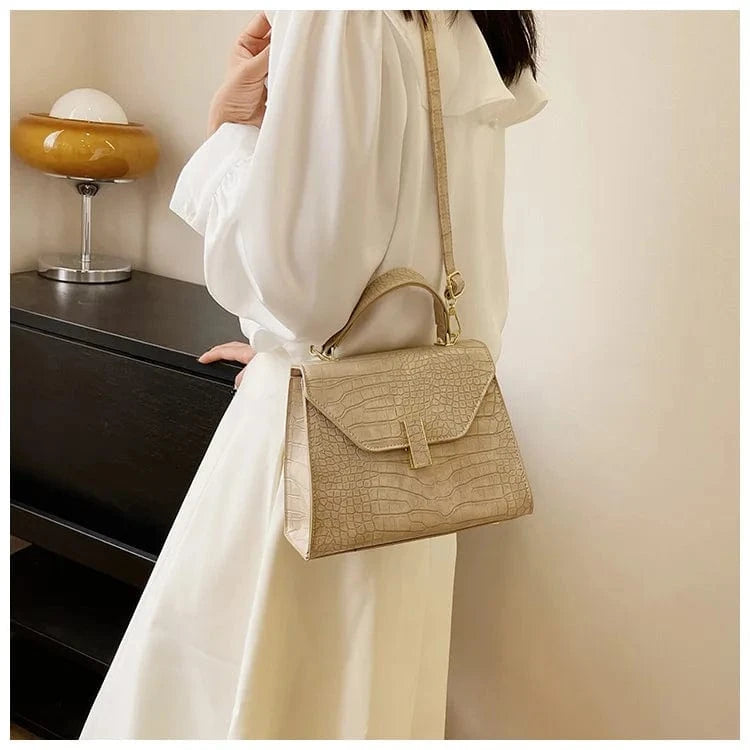 Luxury Bags For Women Crocodile Leather Messenger Bag Large Capacity Female Tote 2023 Brand Designer Office Lady Elegant Handbag
