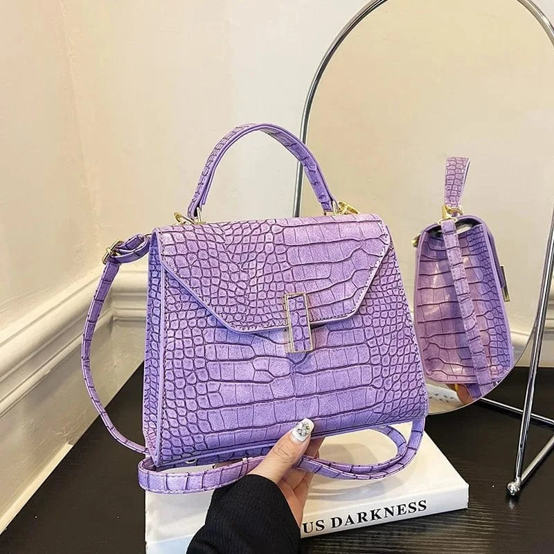 Luxury Bags For Women Crocodile Leather Messenger Bag Large Capacity Female Tote 2023 Brand Designer Office Lady Elegant Handbag