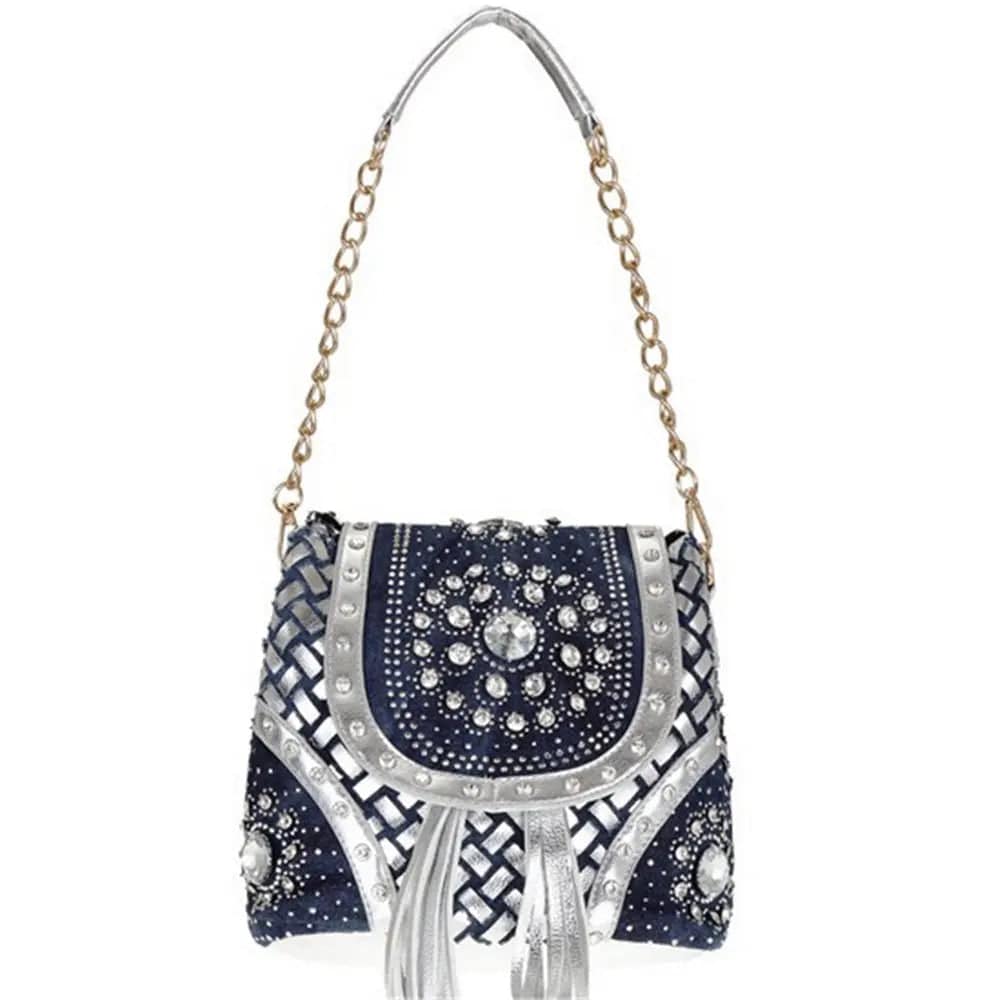 Luxury Bags Women Handbags Trendy Women Canvas Handmade Weave Leather Tote Handbags Diamond Messenger Bags  Women Shoulder Bags