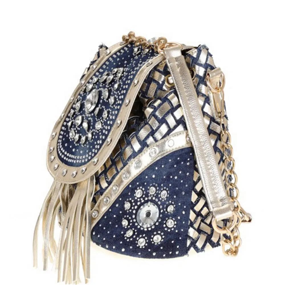 Luxury Bags Women Handbags Trendy Women Canvas Handmade Weave Leather Tote Handbags Diamond Messenger Bags  Women Shoulder Bags