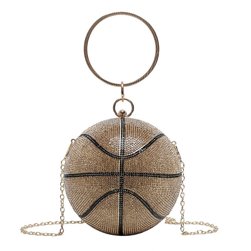 Luxury Basketball Football Shape Women Purses Bling Diamond Ladies Shoulder Cross body Handbags For Woman