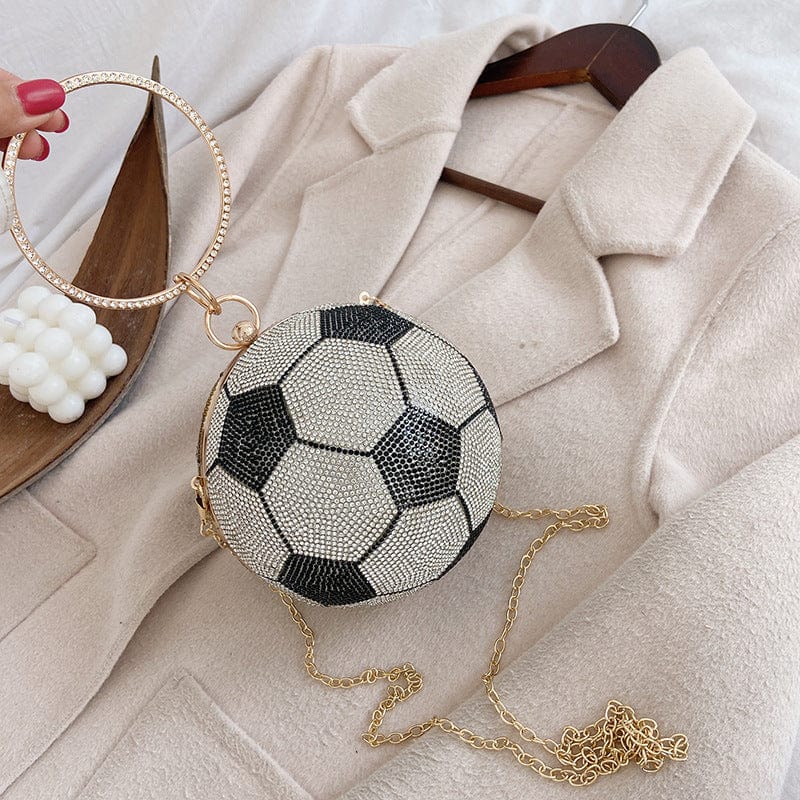 Luxury Basketball Football Shape Women Purses Bling Diamond Ladies Shoulder Cross body Handbags For Woman