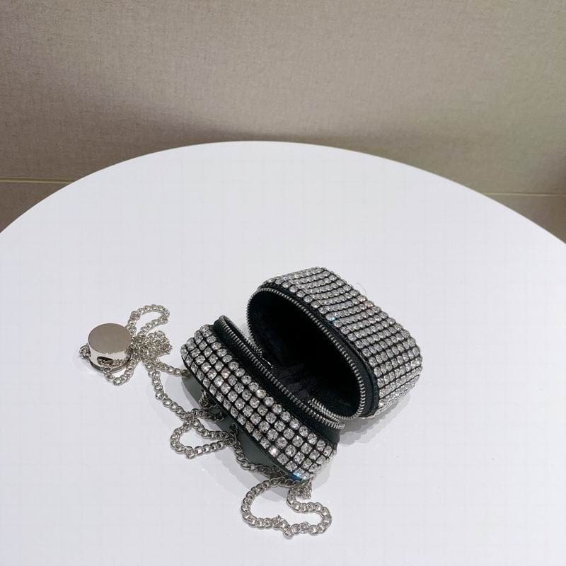 Luxury Bling Designer Mini Phone Rhinestone Bag Female Crossbody Small Crystal Purse Woman Money Coin Handbag