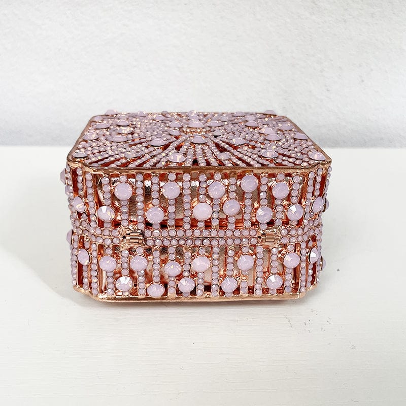 Luxury Crystal Metal Wedding Diamond Rhinestone Handmade Metal Gift Handbags Purse Bags Box Ladies Clutch Evening for Women
