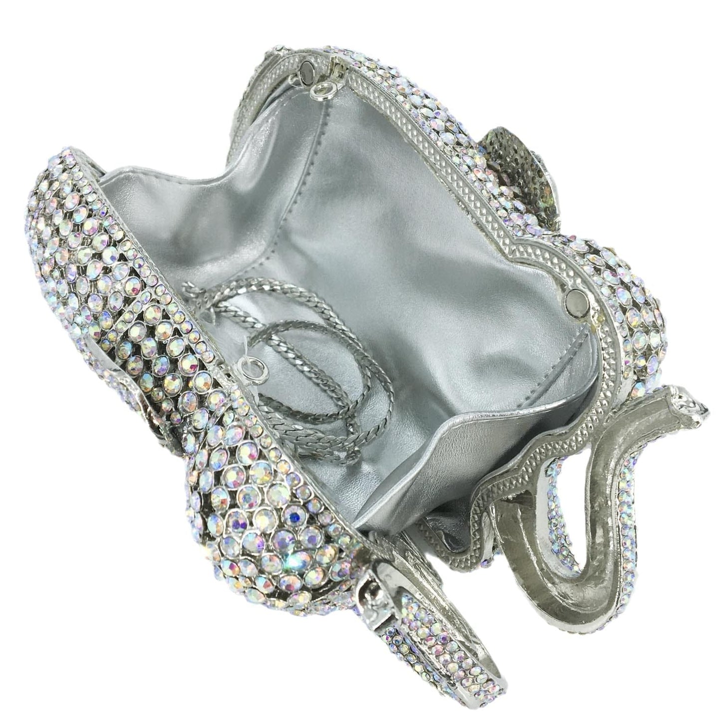 Luxury Crystal Rhinestone Clutch Purse Elephant Shape Evening Bag for Wedding Party Animal Diamond Purse