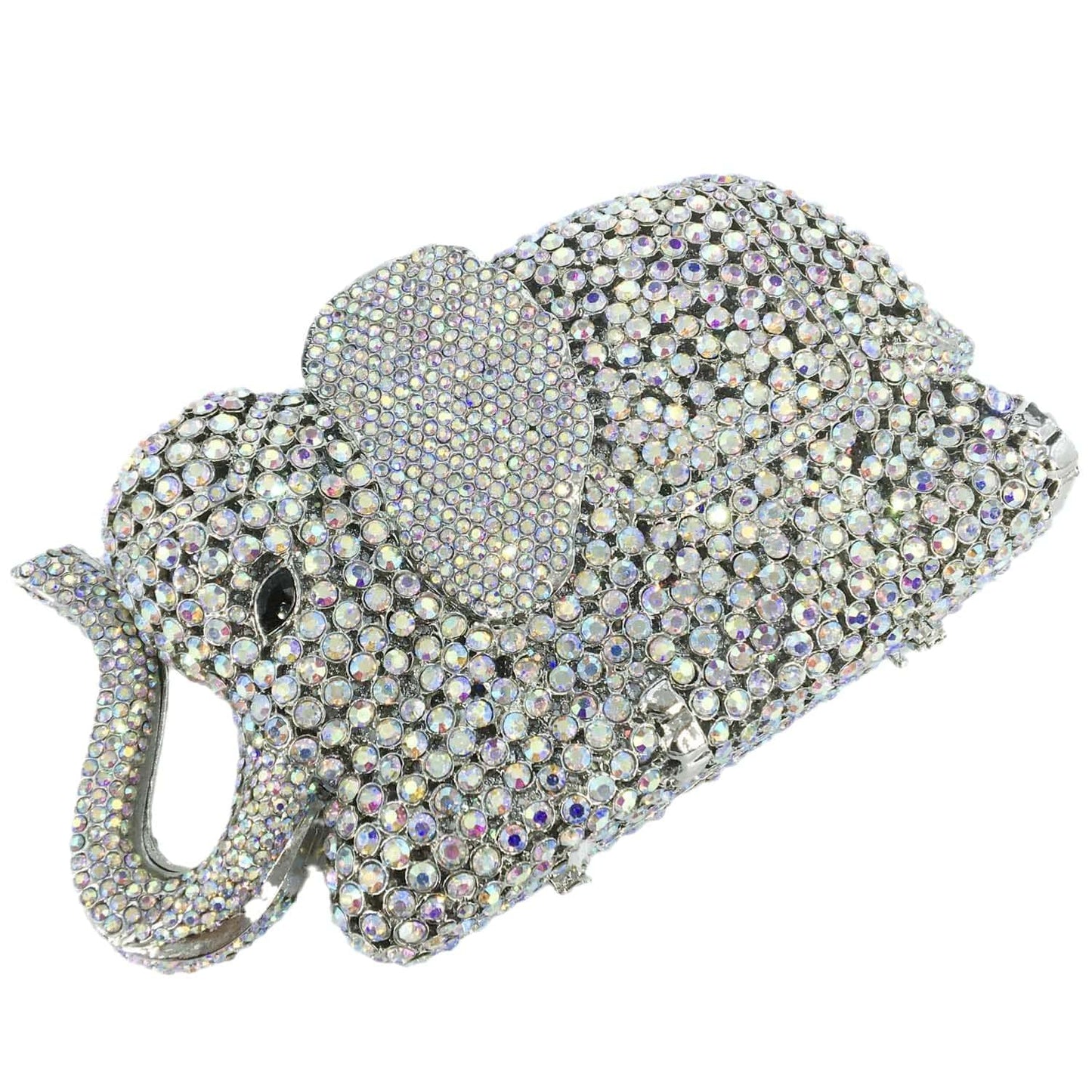 Luxury Crystal Rhinestone Clutch Purse Elephant Shape Evening Bag for Wedding Party Animal Diamond Purse