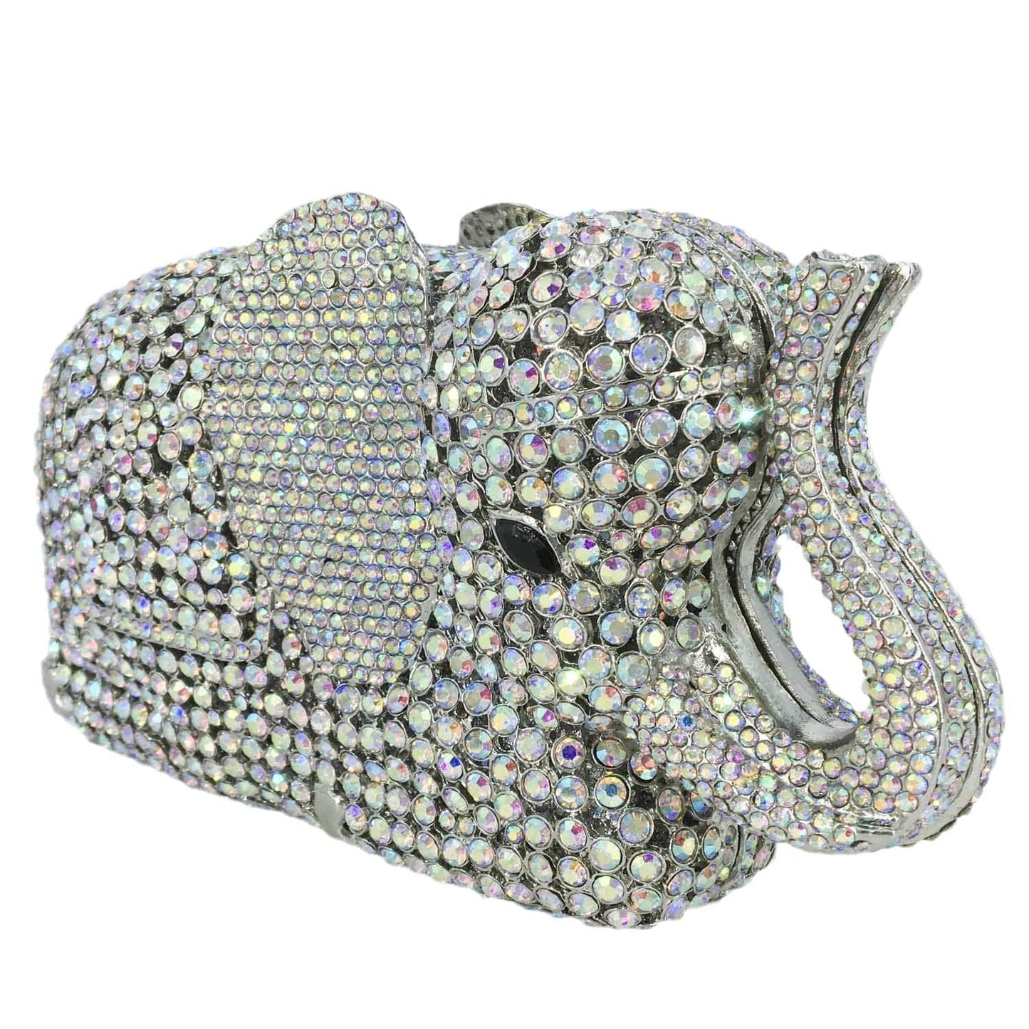 Luxury Crystal Rhinestone Clutch Purse Elephant Shape Evening Bag for Wedding Party Animal Diamond Purse