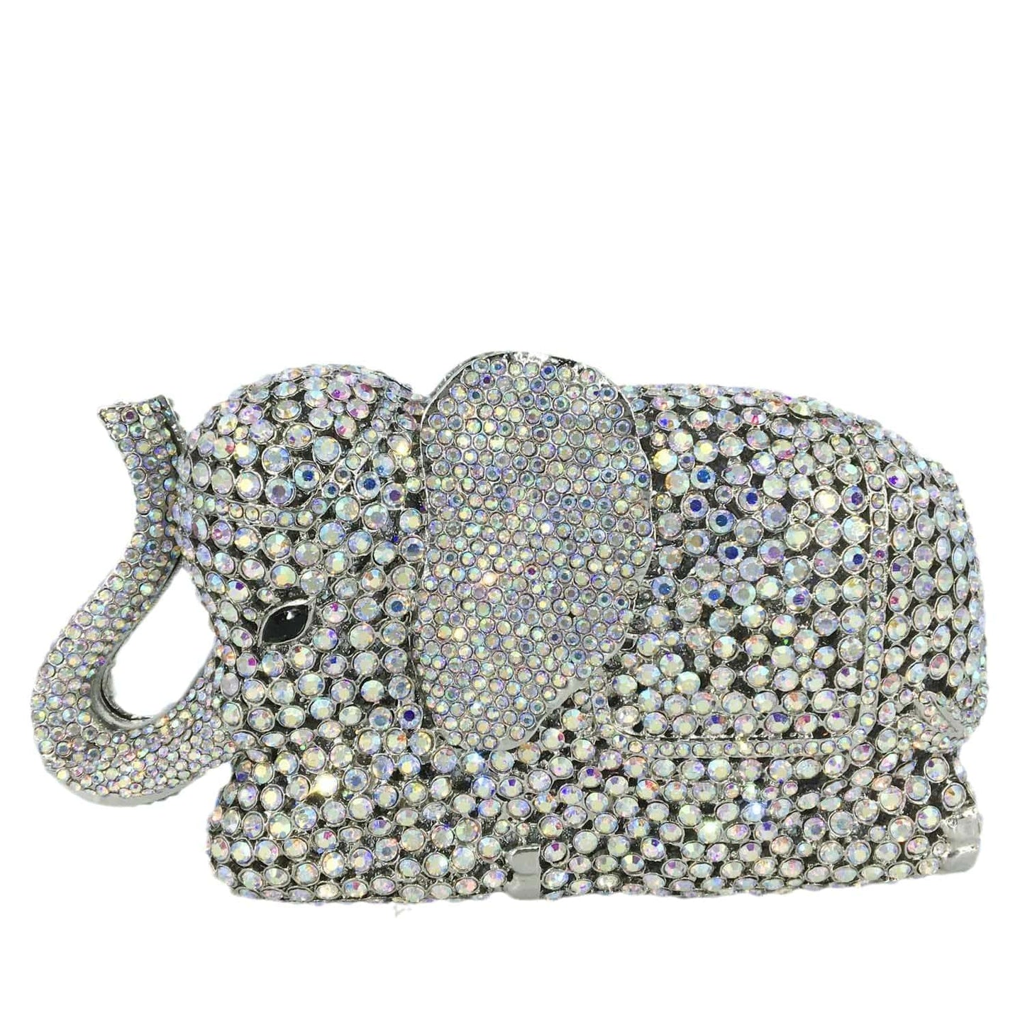 Luxury Crystal Rhinestone Clutch Purse Elephant Shape Evening Bag for Wedding Party Animal Diamond Purse