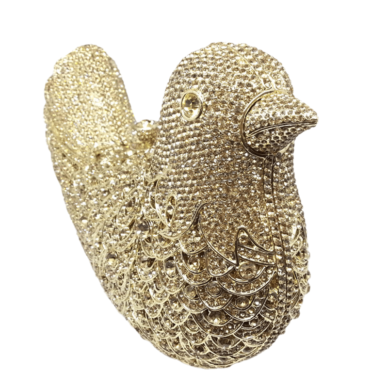Luxury Cute Rhinestone Purses and Handbags 3D Bird Shape Women Crystal Evening Animal Clutch Bags for Wedding Party