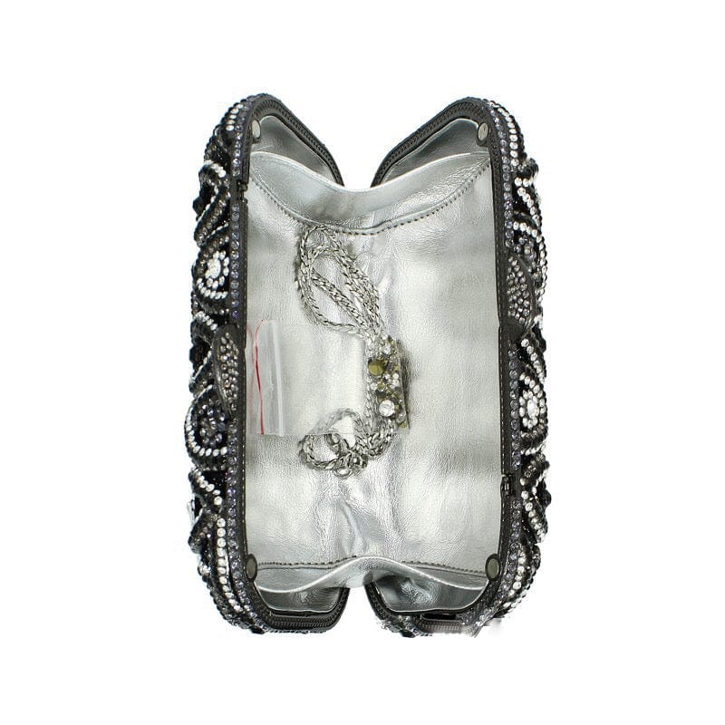 Luxury Dazzling Women Crystal Flower Evening Bag Metal Clutches Diamond Wedding Minaudiere Handbag Bridal Clutch Purses