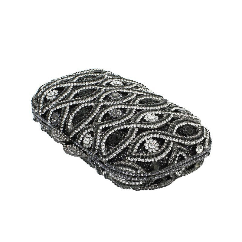 Luxury Dazzling Women Crystal Flower Evening Bag Metal Clutches Diamond Wedding Minaudiere Handbag Bridal Clutch Purses