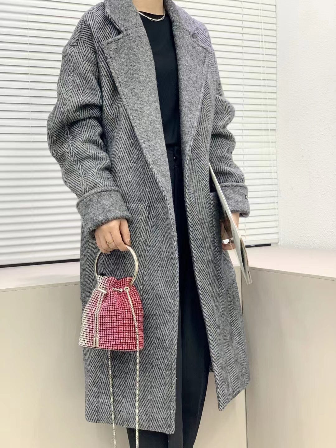 Luxury Designer Handbag Vintage Metal Handmade Rhinestone Bucket Bag Crystal Shiny Rhinestones Diamond Evening Bag Clutch Bag