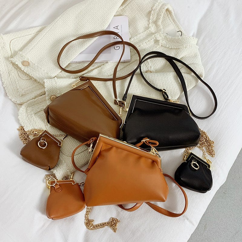 Luxury Designer Retro PU Leather Evening Clutch Bag Ladies Small Shoulder Messenger Bags