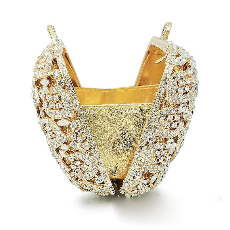 Luxury Elegant Women Crystal Flower Evening Clutch Bags Party Rhinestone Handbags Bridal Wedding Purses