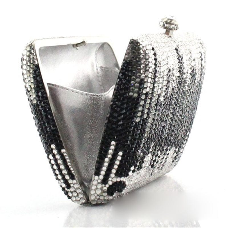 Luxury Fashion Full Crystal Evening Clutch Bag Sparkly Gold Long Designer Pochette Wedding Party Purse Bag Banquet Handbag
