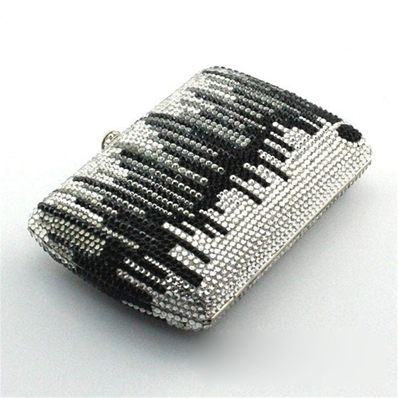 Luxury Fashion Full Crystal Evening Clutch Bag Sparkly Gold Long Designer Pochette Wedding Party Purse Bag Banquet Handbag