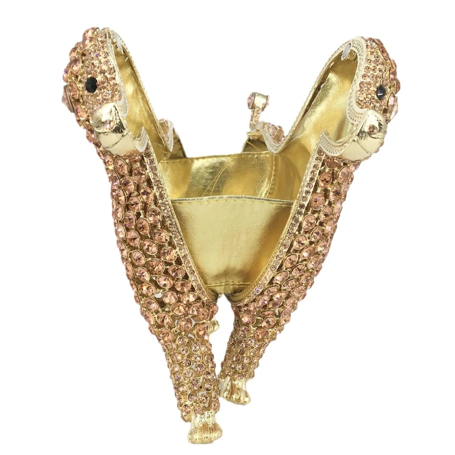 Luxury Fully Crystal Rhinestone Clutch Dog Shape Evening handbag Diamond Animal Clutches Wedding Bags