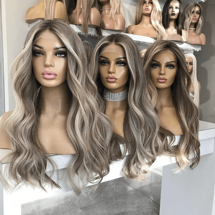 Luxury Hair Ash Platinum Blonde Color Straight Wave Virgin European Cuticle Aligned Hair HD Lace Front Wigs