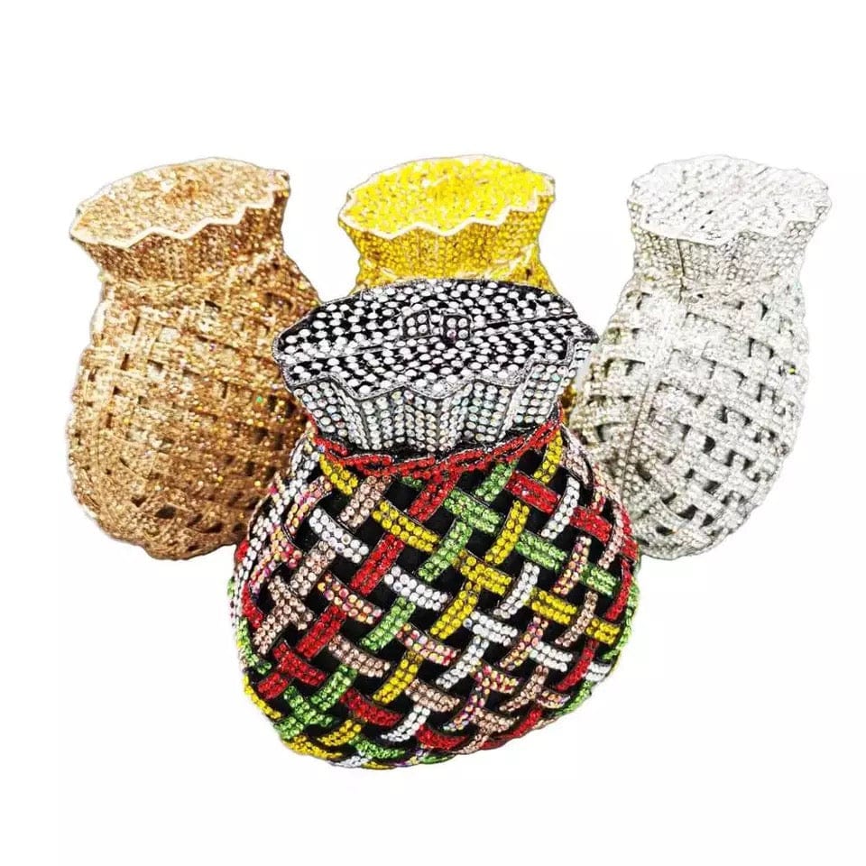 Luxury Ladies Crystal Bridal Evening Bag For Woman Designer Party Rhinestone Purse Wedding Pouch Clutch Bags Prom Beaded Handbag