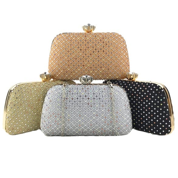 Luxury ladies shoulder bag wedding purse for bridal rhinestone party evening clutch bags