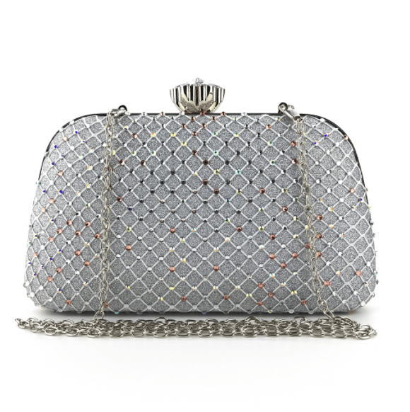 Luxury ladies shoulder bag wedding purse for bridal rhinestone party evening clutch bags