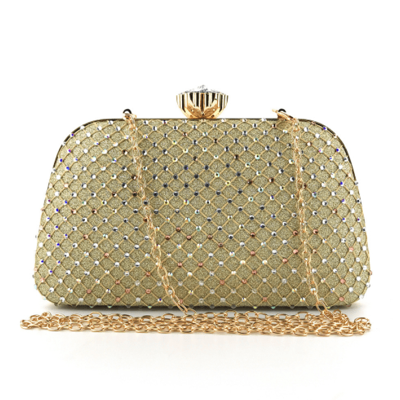 Luxury ladies shoulder bag wedding purse for bridal rhinestone party evening clutch bags