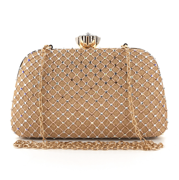 Luxury ladies shoulder bag wedding purse for bridal rhinestone party evening clutch bags