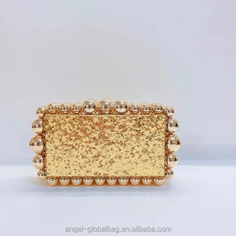 Luxury party wedding designer acrylic women pearl handbag clutch purse evening bag