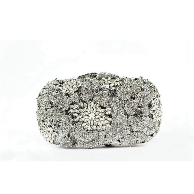 Luxury Trendy Lady Multi Flowers Diamond Evening Clutch Bags For Woman Crystals Handbag Bridal Party Rhinestone Clutches