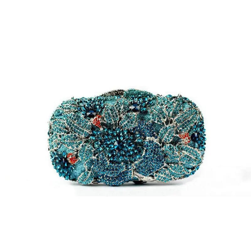 Luxury Trendy Lady Multi Flowers Diamond Evening Clutch Bags For Woman Crystals Handbag Bridal Party Rhinestone Clutches