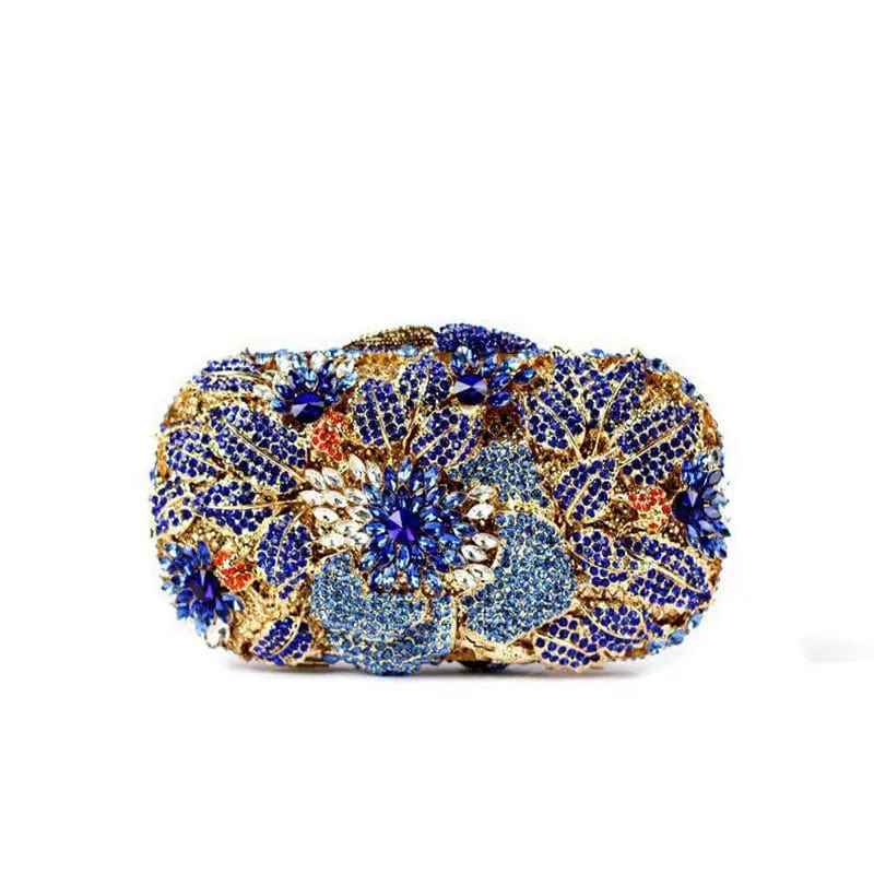 Luxury Trendy Lady Multi Flowers Diamond Evening Clutch Bags For Woman Crystals Handbag Bridal Party Rhinestone Clutches