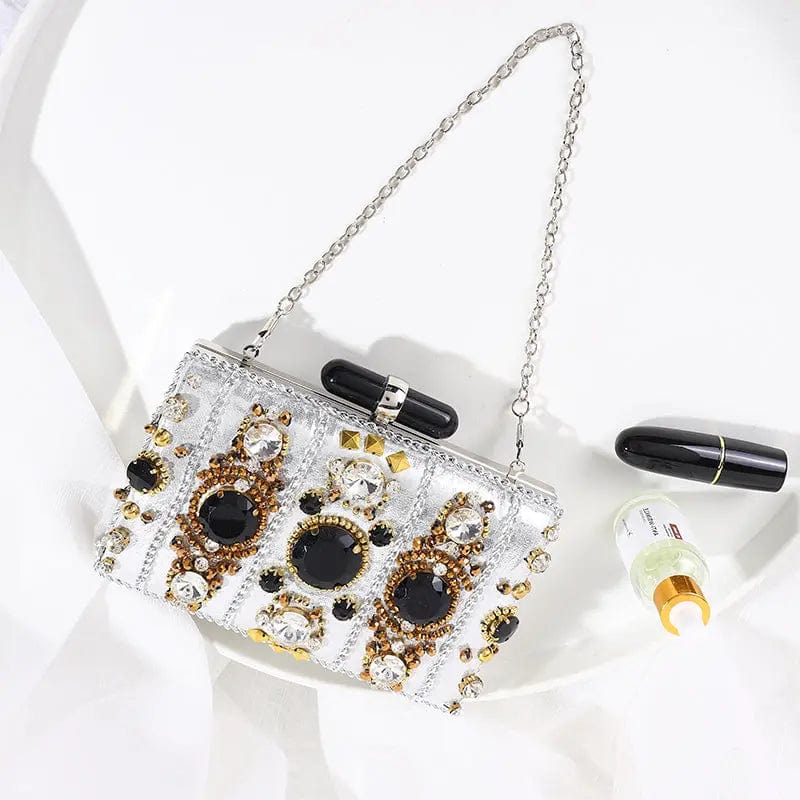 Luxury Woman Colored Diamonds Laser Luminous Clear Acrylic Chain Shoulder Purse Day Clutches Party Wedding Wallet Evening Bags