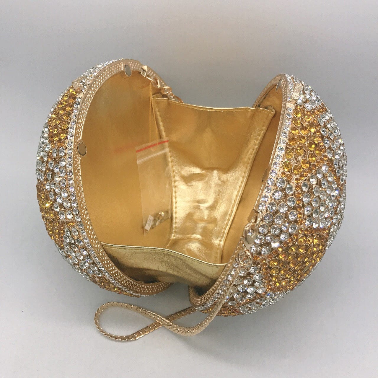 Luxury Woman's Mini Ball Clutch Crystal Handbag Soccer Ball Clutch Shoulder Bag Ladies Rhinestone Football Evening Bag