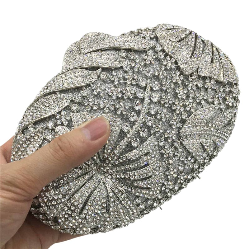 Luxury Women Flower Clutch Evening Bags Ladies Wedding Party Dinner Purse Bridal Rhinestone Handbags Diamond Minaudiere