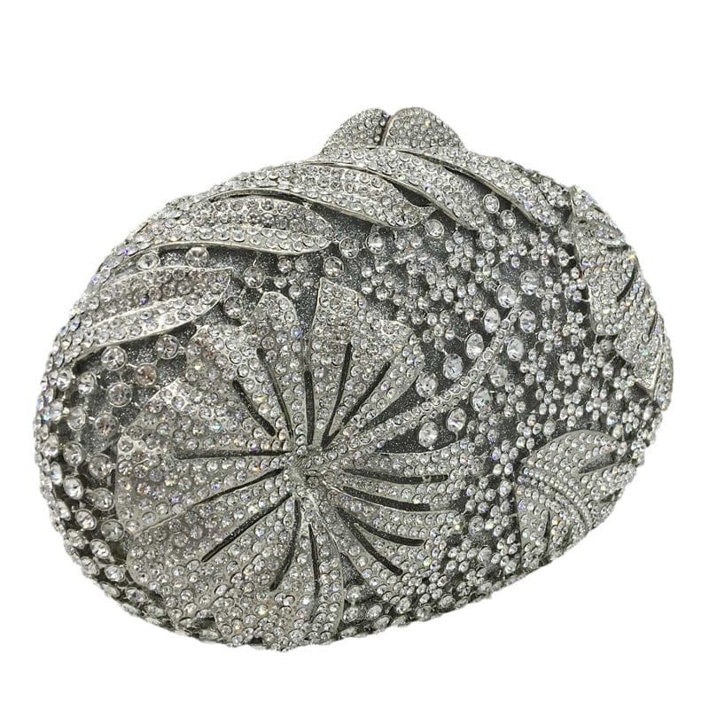 Luxury Women Flower Clutch Evening Bags Ladies Wedding Party Dinner Purse Bridal Rhinestone Handbags Diamond Minaudiere