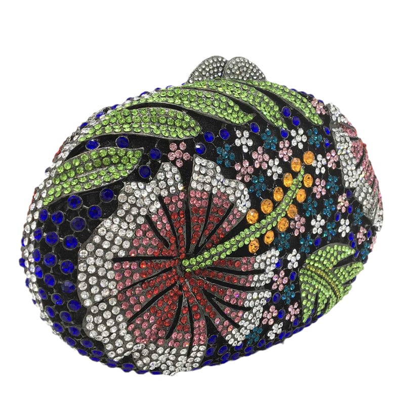 Luxury Women Flower Clutch Evening Bags Ladies Wedding Party Dinner Purse Bridal Rhinestone Handbags Diamond Minaudiere