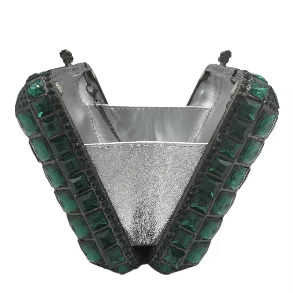 Luxury Women Plaid Green Crystal Clutch Bags MINI Minaudiere Rhinestone Purses Wedding Evening Bag Party Diamond Dinner Handbags
