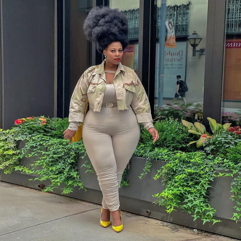 LW 4xl new unique design sexy camouflage printed long sleeve cardigan top cropped bomber jackets and coats 2022 camo jacket