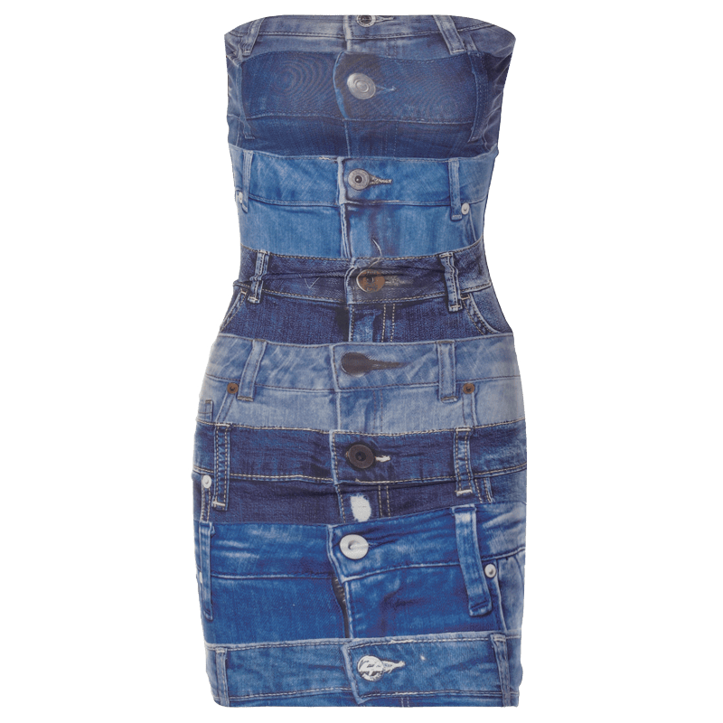 Lygens 412 Tie Dye Print Sleeveless Tube Mini Sexy Women'S Dresses 2023 Party Club Evening Wholesale Casual American Clothing