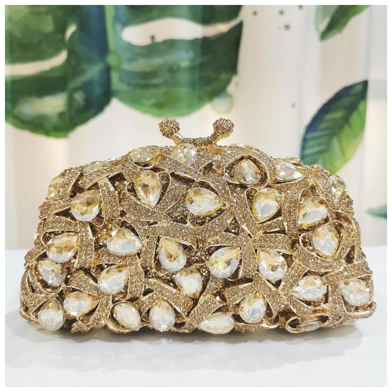 M / 14 Fashion designer clutch purses with rhinestones women crystal clutch evening bags for prom wedding party