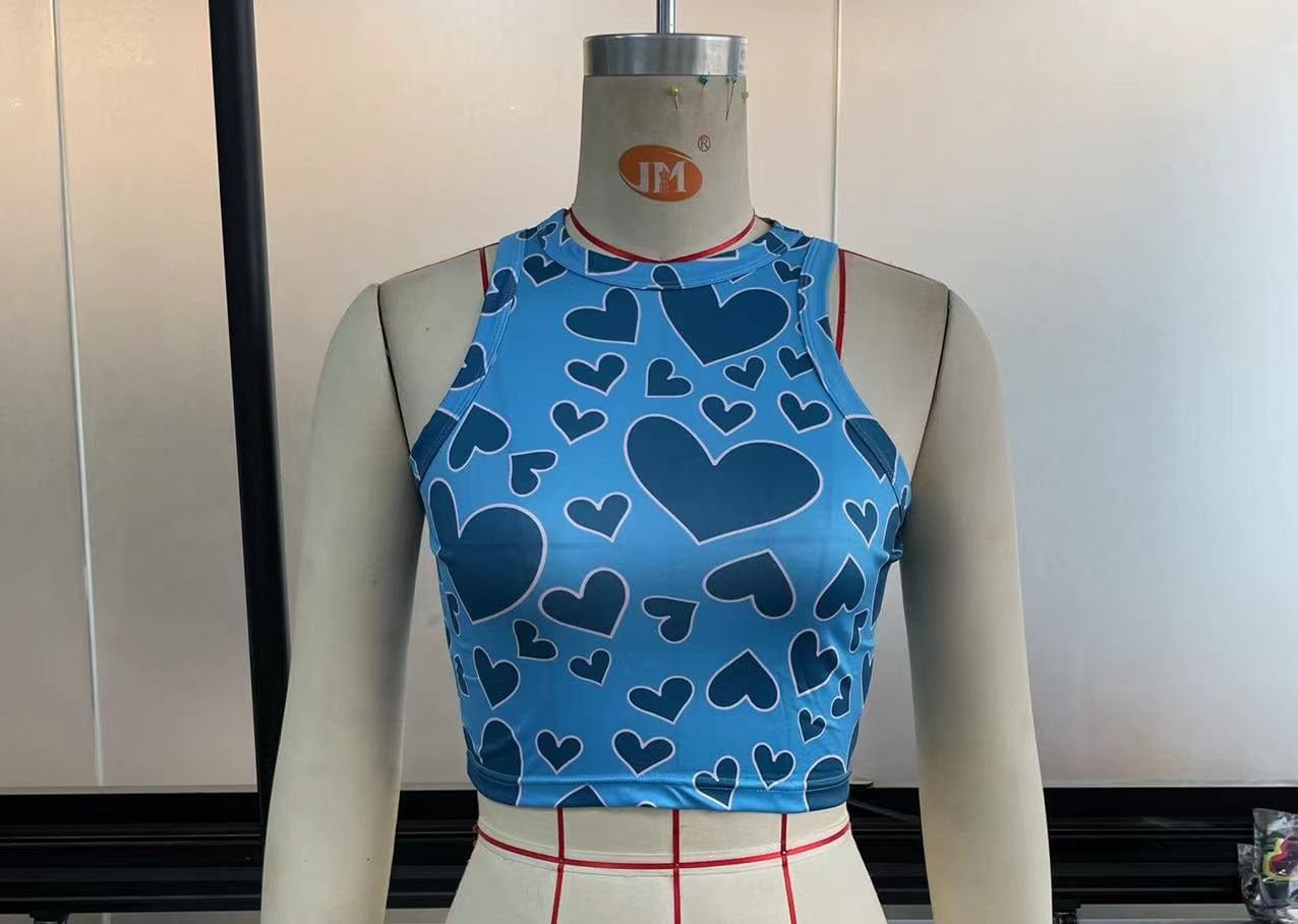 M / A Cheap Summer Girls Y2K Cute Crew Neck Womens Workout Crop Tank Tops Sexy Graphic Print Sleeveless Tank Top Women Vest