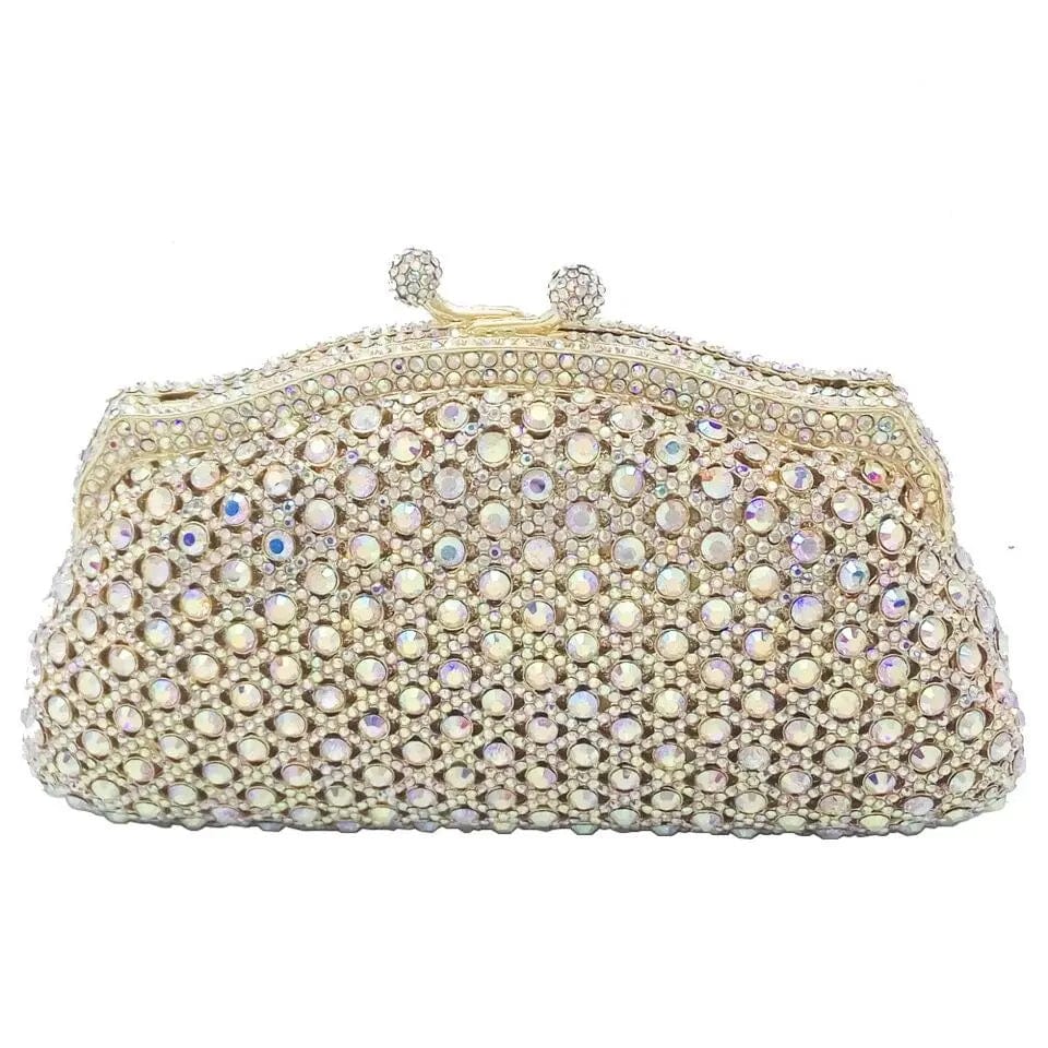 M / AB stone Wholesales Luxury Crystal Elegant Clutch Bag Dress Wedding Purse Women Rhinestone Party Evening Handbag For Woman