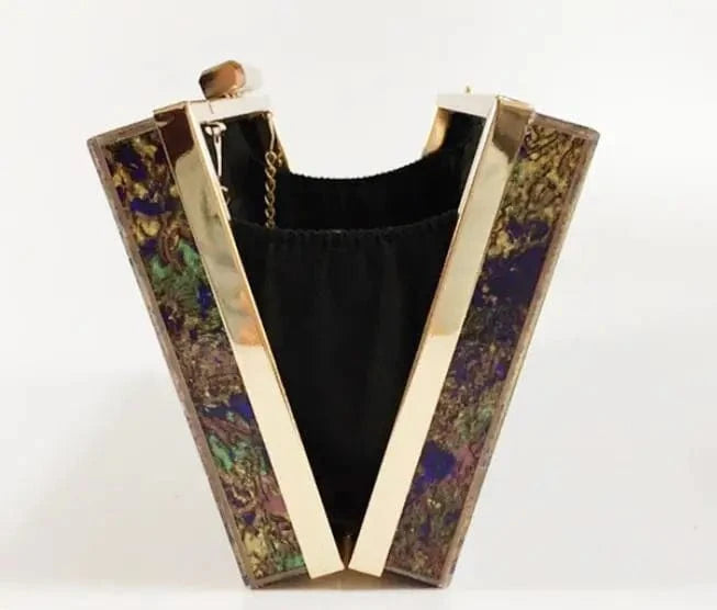 M / As picture Clutch Purse Acrylic Transparent Package Jelly Evening Bag Clutch Bag Chain Clear Clutch Bag