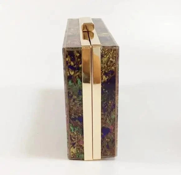 M / As picture Clutch Purse Acrylic Transparent Package Jelly Evening Bag Clutch Bag Chain Clear Clutch Bag