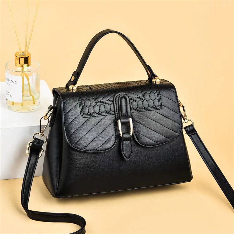 M / black 2022 new fashion embroidery thread sewing crossbody bag simple low-key luxury wholesale shoulder bag solid color design Handbags