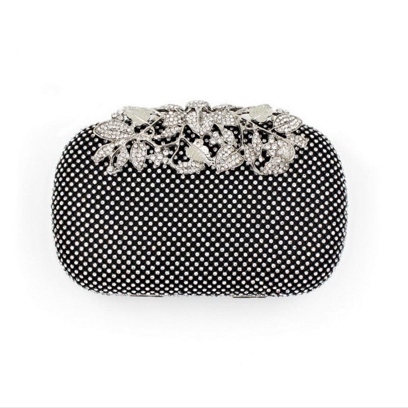 M / black Hot Selling Rhinestone Handbag Clutch Woman Evening Beaded Handmade Crystal Clutch Bags Wedding Shoulder Bag Diamond
