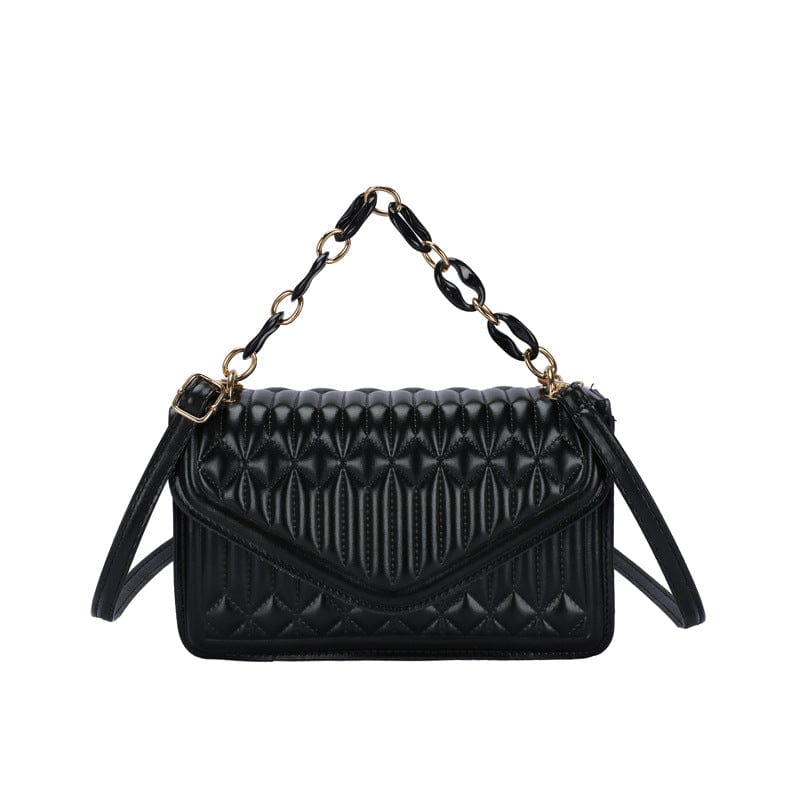 M / black Ins Fashion PU Crossbody Hand Bags Women Handbags Ladies Shoulder Chain Purses 2022 Handbags