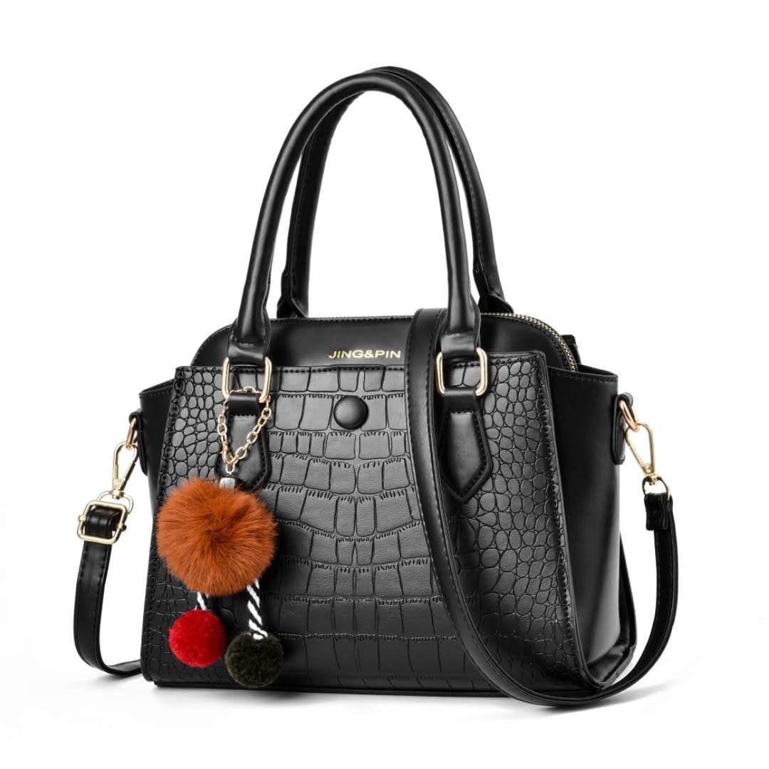 M / black New fashion factory wholesale hand bag crocodile grain women's bag cross body  shoulder bag  13138