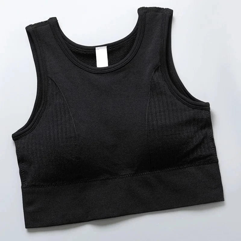M / Black Plus Size Hollow Beauty Back Seamless Wireless Sujetador Deportivo Running Workout Yoga Bra High Impact Sports Bras For Womens