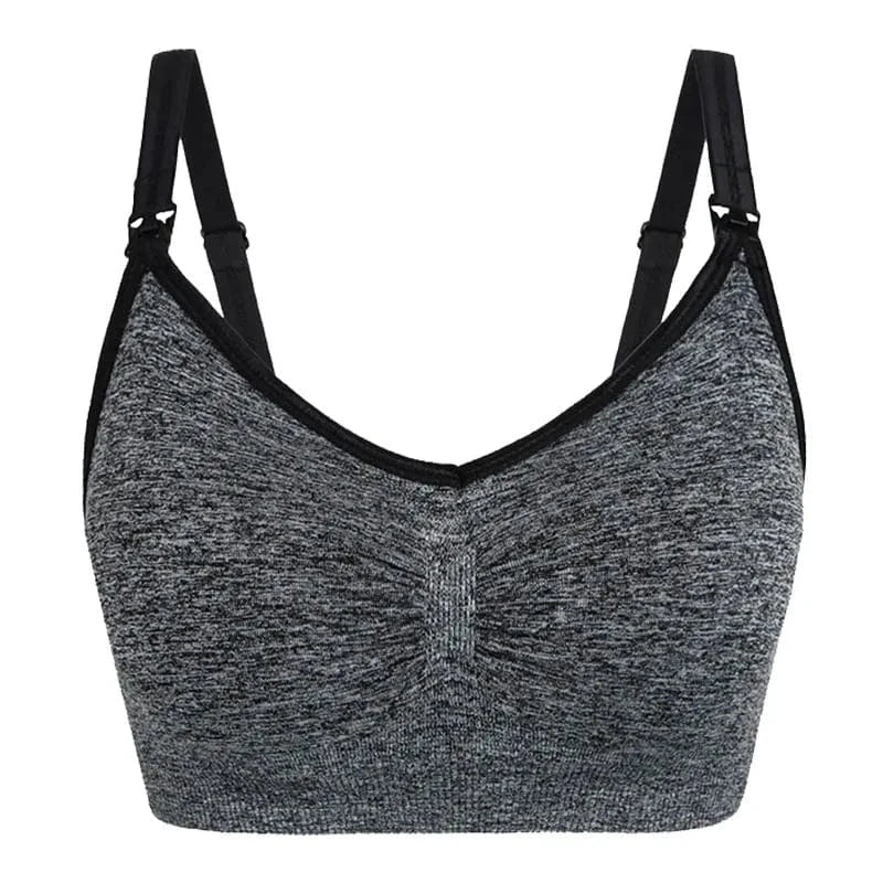 M / Black Plus Size Seamless Nursing Bra Wire Free Pregnant Lactation Bra Postpartum Maternity Nursing Bra For Breastfeeding Womens